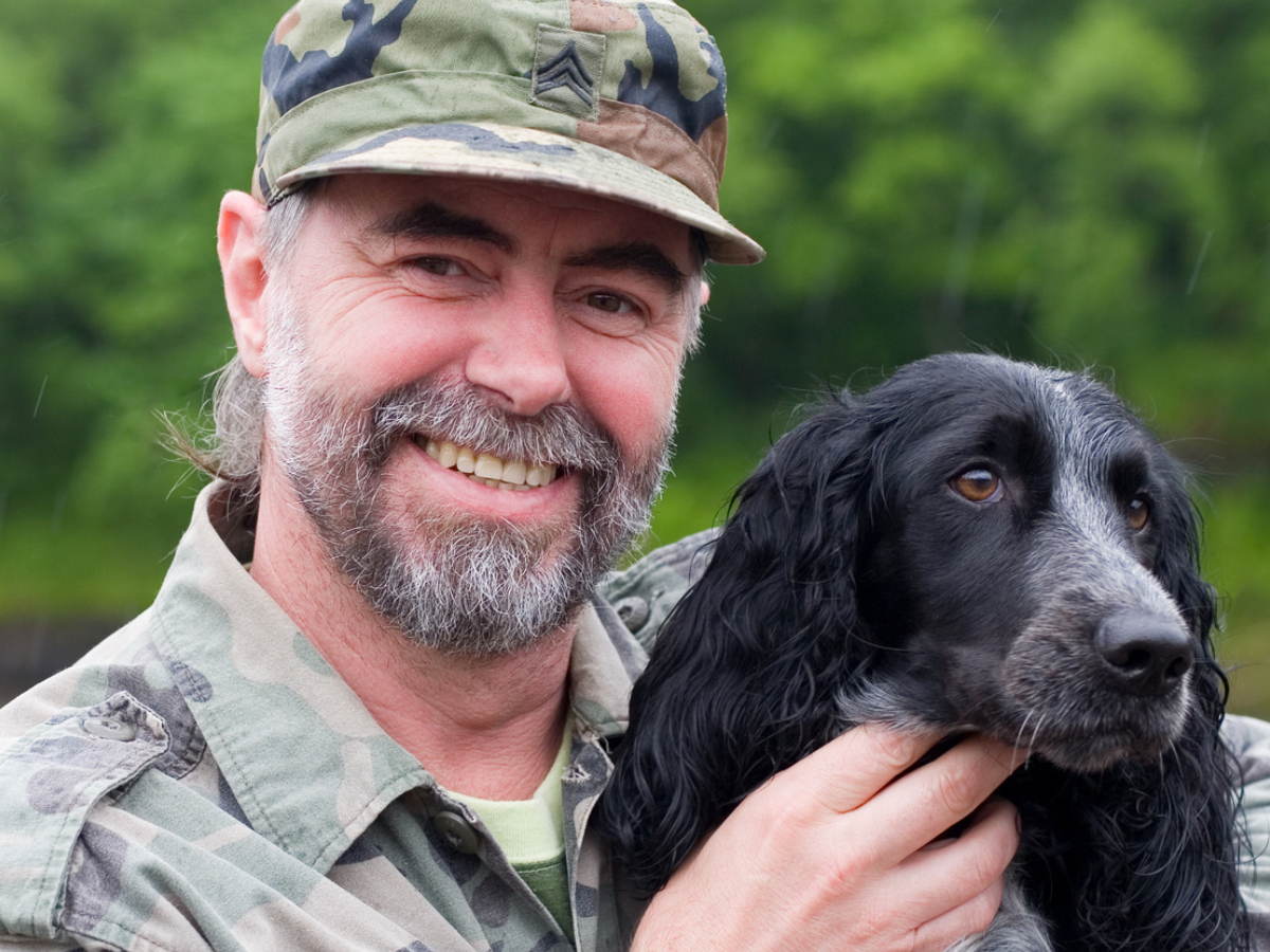 Veteran with dog